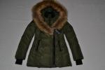 AUTHENTIC MACKAGE WOMEN ADALI ARMY FITTED DOWN COAT FUR HOOD ALL SIZES  NEW
