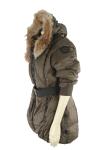 RUD by Rudsak Olive Green Valente Down Puffer Jacket Fur Hood Women’s XL Warm