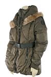 RUD by Rudsak Olive Green Valente Down Puffer Jacket Fur Hood Women’s XL Warm
