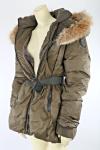 RUD by Rudsak Olive Green Valente Down Puffer Jacket Fur Hood Women’s XL Warm