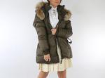 RUD by Rudsak Olive Green Valente Down Puffer Jacket Fur Hood Women’s XL Warm