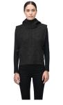NWT Nobis Women's Sweater Waffle Knit Pullover Hoodie bow ribbon details alpaca 