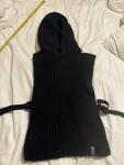 NWT Nobis Women's Sweater Waffle Knit Pullover Hoodie bow ribbon details alpaca 