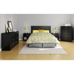 South Shore Furniture Fusion 5-Drawer Chest, Pure Black