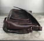 Kodiak Buffalo Dark Walnut Messenger Travel Everyday School Work Leather Bag