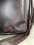 Kodiak Buffalo Dark Walnut Messenger Travel Everyday School Work Leather Bag
