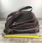 Kodiak Buffalo Dark Walnut Messenger Travel Everyday School Work Leather Bag