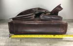 Kodiak Buffalo Dark Walnut Messenger Travel Everyday School Work Leather Bag