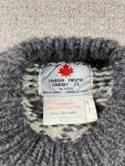 Vintage Canadian Sweater Company SZ 42 Handknit Wool Gray White Fair Isle Nordic
