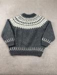 Vintage Canadian Sweater Company SZ 42 Handknit Wool Gray White Fair Isle Nordic