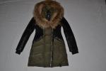 AUTHENTIC RUDSAK WOMENS SHAUNA FITTED DOWN COAT  LEATHER BLACK GREEN  ALL SIZES