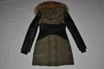 AUTHENTIC RUDSAK WOMENS SHAUNA FITTED DOWN COAT  LEATHER BLACK GREEN  ALL SIZES