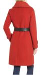 Mackage Womens Flat Wool Knit Collar Coat Color Paprika (red) Size Medium 