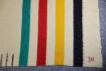 Vintage Hudson’s Bay 4 Point Wool Blanket – Red Label – Multi Stripe England