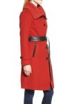 Mackage Womens Flat Wool Knit Collar Coat Color Paprika (red) Size Medium 