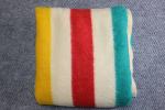 Vintage Hudson’s Bay 4 Point Wool Blanket – Red Label – Multi Stripe England