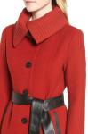 Mackage Womens Flat Wool Knit Collar Coat Color Paprika (red) Size Medium 