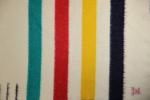 Vintage Hudson’s Bay 4 Point Wool Blanket – Red Label – Multi Stripe England
