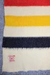 Vintage Hudson’s Bay 4 Point Wool Blanket – Red Label – Multi Stripe England