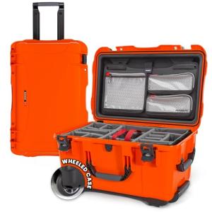 NANUK 938 Pro Photo Kit – Waterproof Travel Camera Hard Case with Padded Dividers and Wheels, 23.8” x 15.5” x 13.2”, Dustproof and Impact-Resistant, Ideal for Heavy Loads – Orange