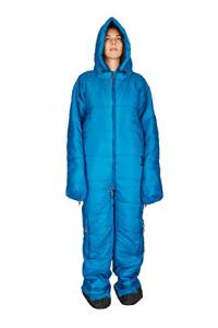 hygger Nanuk Mykonos Blue M – Original Sleeping Bag with Arms and Legs, 3M Thinsulate Filling Makes it Warm, Lightweight & Small in Pack Size