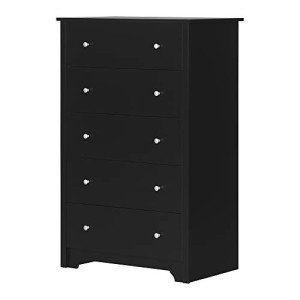 South Shore Furniture Vito Collection, 5-Drawer Chest, Black