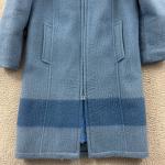 Vintage Hudson's Bay Coat Womens 10 Blue Point Blanket Wool 70s Hooded Zip Lined