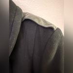 Mackage black wool cashmere coat with leather belt + leather trim size L