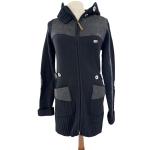 Nobis Black Cardigan Sweater Grey Knit Full Zip Hooded Coat Large