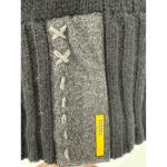 Nobis Black Cardigan Sweater Grey Knit Full Zip Hooded Coat Large