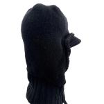 Nobis Black Cardigan Sweater Grey Knit Full Zip Hooded Coat Large