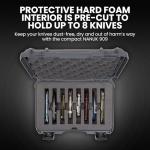 NANUK Outdoor Series 909 Lightweight NK-7 Resin Waterproof Protective Case with Foam Insert for 8 Knives, Graphite