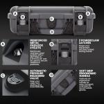 NANUK Outdoor Series 909 Lightweight NK-7 Resin Waterproof Protective Case with Foam Insert for 8 Knives, Graphite