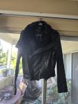 2013 Rudsak Black Leather Jacket With Genuine Rabbit Fur Size Med OPEN TO OFFERS