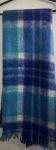 Vtg Hudsons Bay Company Mohair Blanket 68”x 48” Blue Plaid Made In Scotland