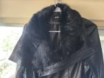 2013 Rudsak Black Leather Jacket With Genuine Rabbit Fur Size Med OPEN TO OFFERS