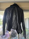 2013 Rudsak Black Leather Jacket With Genuine Rabbit Fur Size Med OPEN TO OFFERS