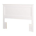 South Shore Furniture Vito Collection, 54 by 60-Inch Full/Queen Headboard, Pure White