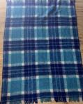 Vtg Hudsons Bay Company Mohair Blanket 68”x 48” Blue Plaid Made In Scotland