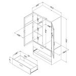 South Shore Furniture Acapella Wardrobe, Pure White