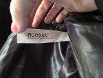2013 Rudsak Black Leather Jacket With Genuine Rabbit Fur Size Med OPEN TO OFFERS