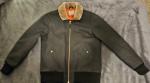 Dehen 1920 Flyer's Club Jacket Black Waxed Canvas, Kodiak, Size Medium