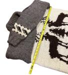 Vintage Cowichan Canadian Sweater Company Moose Tree Brown Cream Hand Knit Sz L