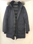 Mackage Mens Heavy Down Parka Fur Hood Navy Blue Size 38 Winter Jacket