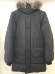 Mackage Mens Heavy Down Parka Fur Hood Navy Blue Size 38 Winter Jacket