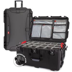 NANUK 965 Pro Photo Kit - Waterproof Travel Camera Hard Case with Padded Dividers and Wheels, 32.5” x 21” x 15.8”, Dustproof and Impact-Resistant, Ideal for Heavy Loads - Black