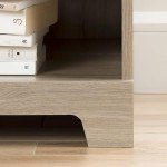 South Shore Furniture Primo 1-Drawer Nightstand, Rustic Oak