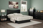 South Shore Furniture Gramercy 6-Drawer Double Dresser Pure Black, Contemporary