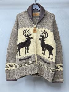 Vtg Canadian Sweater Co Cowichan Wool Zip Jacket Men’s L Deer Canada