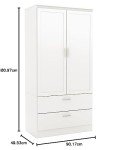South Shore Furniture Acapella Wardrobe, Pure White